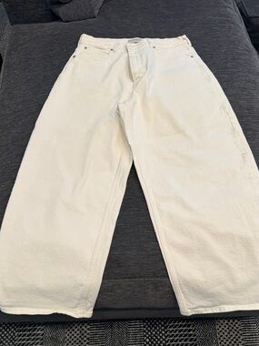 Everlane Wide Leg Flare Jeans in Off-White 31 r